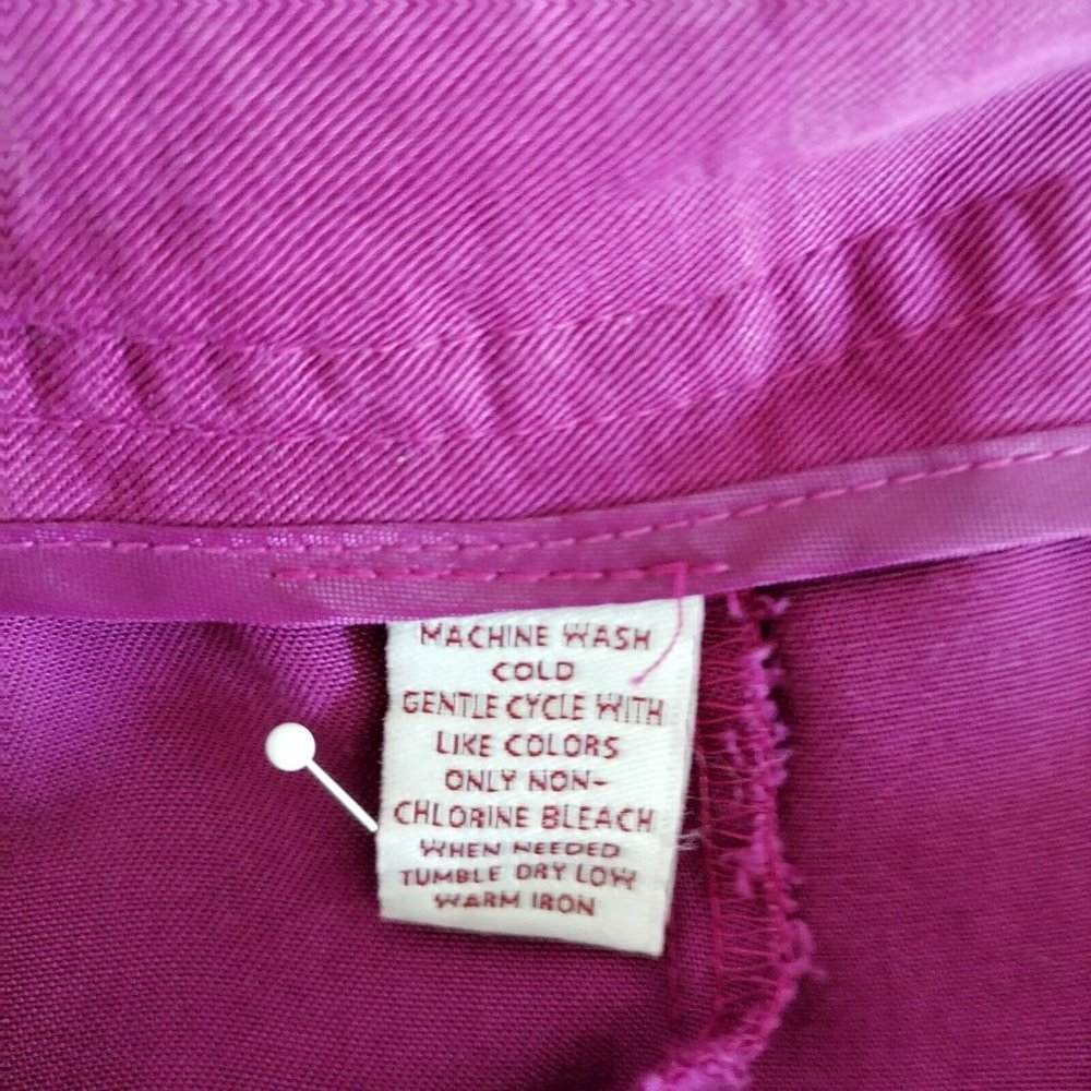 JM Collection Womens Fuchsia Pink High Rise Drawstring Capri Pants Size 10 - Picture 6 of 6
